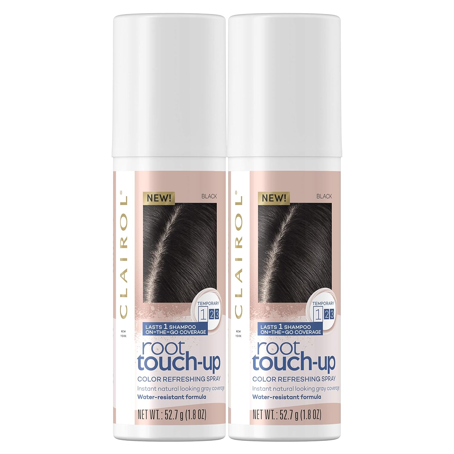 Clairol Root Touch-Up Spray, Black, 2 Count