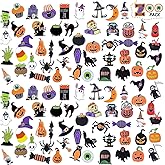 Ceenna 200 Pcs Halloween Pins Bulk Halloween Enamel Skull Ghost Pumpkin Black Cat Lapel Pins Punk Spooky Brooches for Backpacks Mixed Brooches for Bags Hats Jacket Christmas Gift