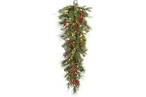 Vickerman 36" Cibola Mix Artificial Teardrop with 50 Warm White LED Lights