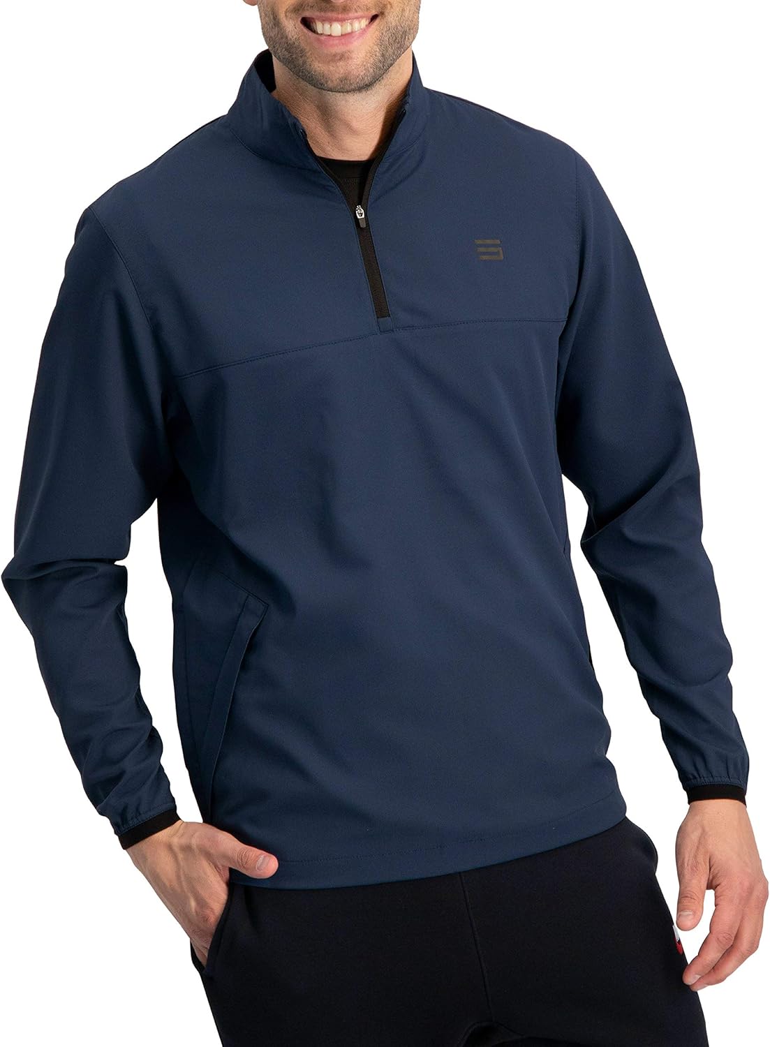 Mens Windbreaker Jackets - Half Zip Golf Pullover Wind Jacket - Vented, Dry Fit : Clothing