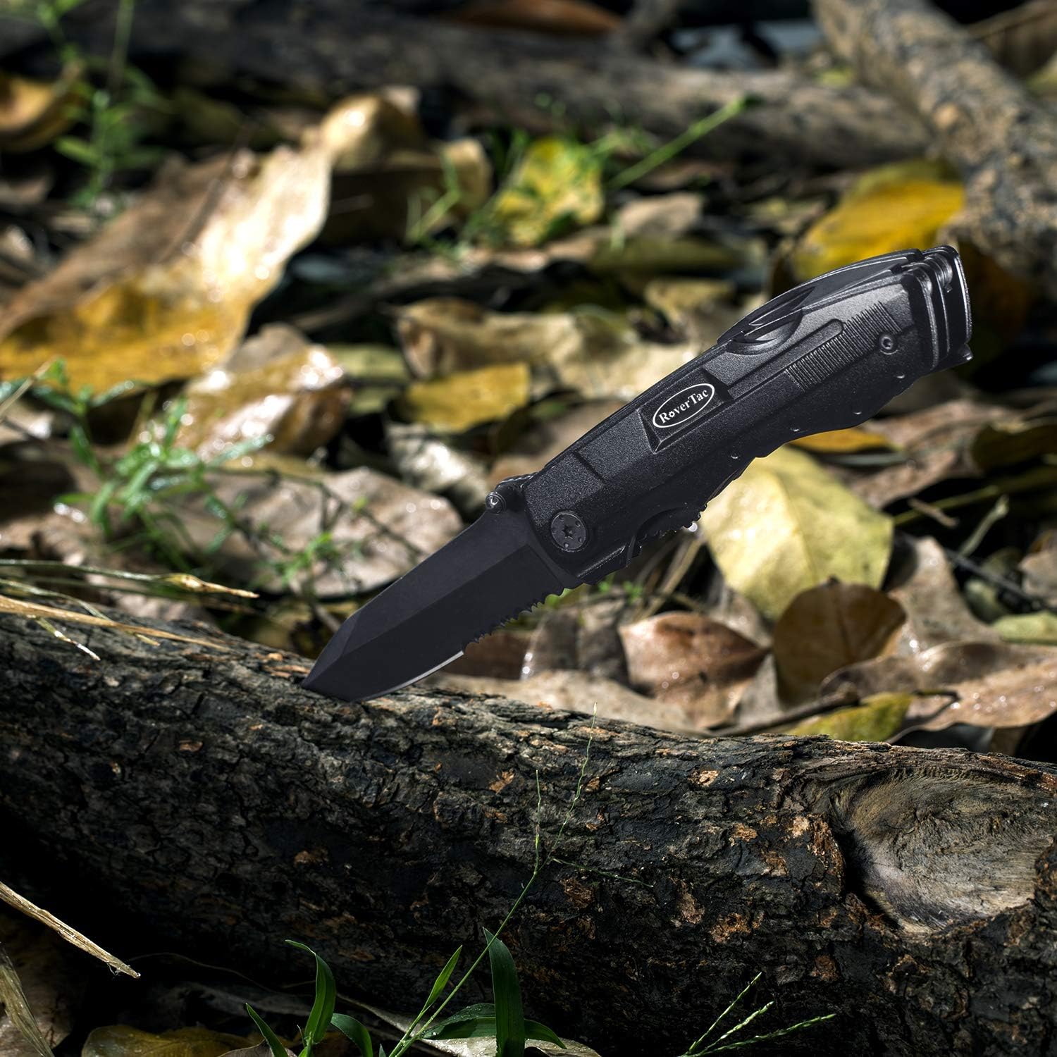 RoverTac Pocket Knife Folding Multitool Knife for Camping Fishing Hiking Outdoor Multi Tool with Pliers Screwdrivers Bottle Opener Safety Lock Durable Sheath Unique Gifts for men women - - 