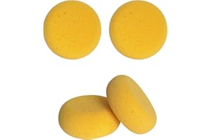 WAFJAMF 4 Pcs Round Painting Sponge 3in Artist Sponges for Acrylic Watercolor Face Painting, Pottery Sponges for Clay Art Crafts