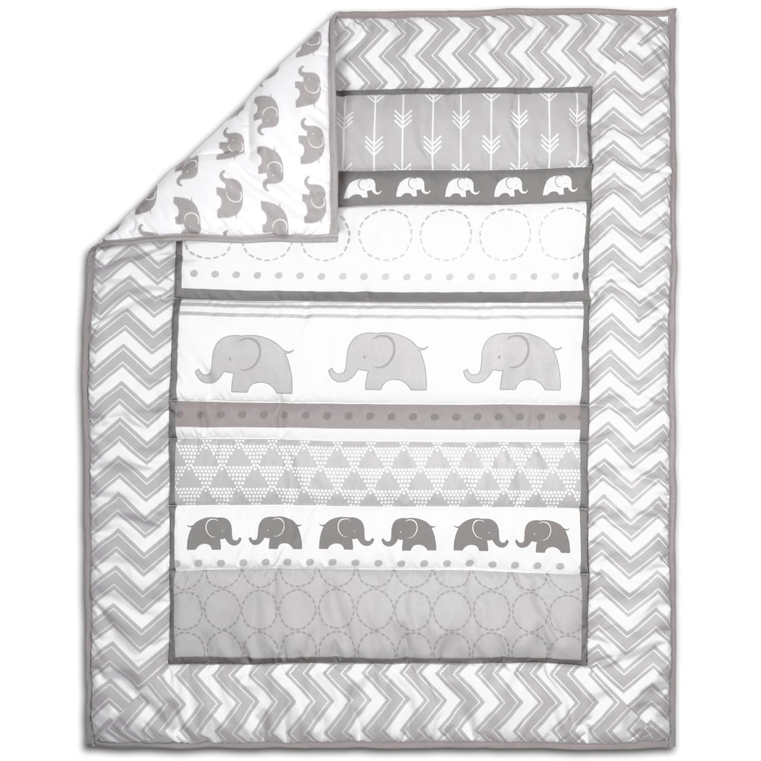 belle elephant walk 4 piece crib bedding set