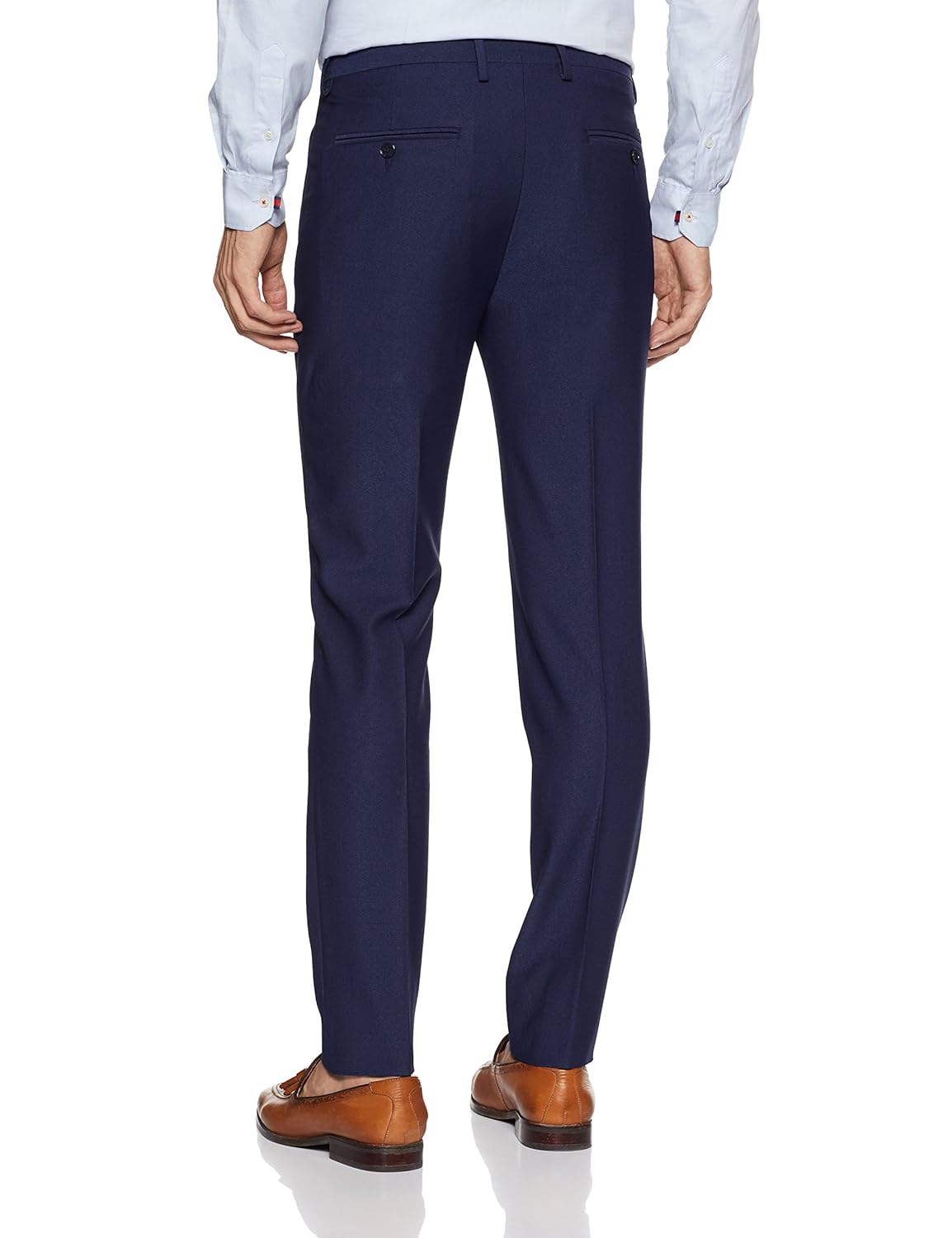 arrow new york men's pleat-front poly viscose formal trousers