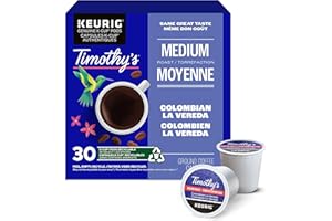 Timothy's Colombian La Vereda K-Cup Coffee Pods, 30 Count For Keurig Coffee Makers