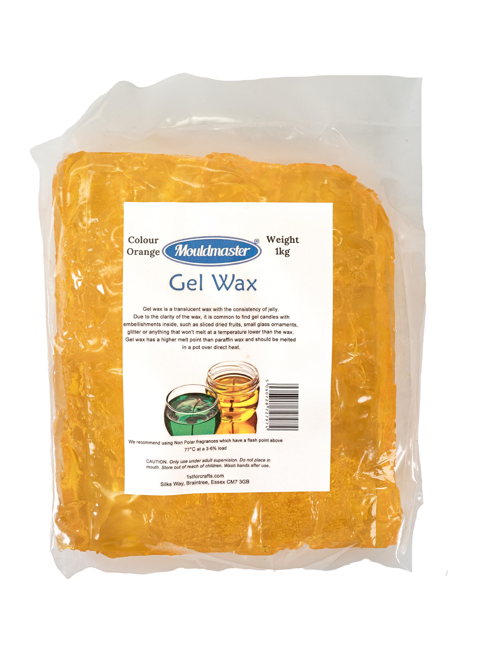 Mouldmaster 1 Kg Candle Making Gel Wax Orange
