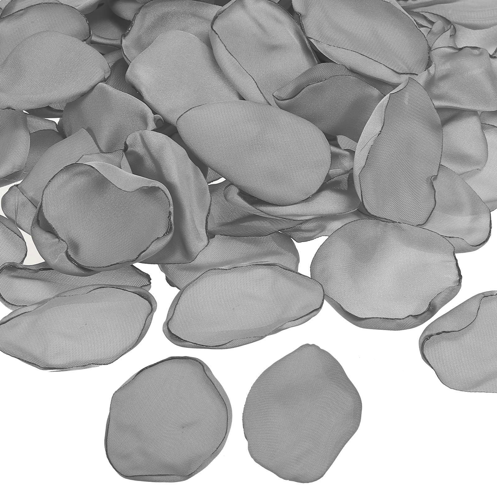 PATIKIL Silk Rose Petals, 300 Pcs Artificial Flower Petals for Wedding Decorations, Romantic Night, Aisle Scatter Petals, Silver Tone