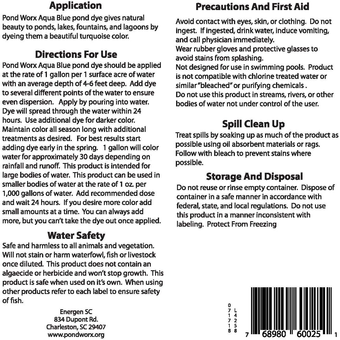 Pond Worx Lake and Pond Dye- Aqua Blue Pond Dye - 1 Gallon - Image 5