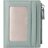 FALAN MULE Small Wallets for Women RFID Blocking Slim Bifold Leather Womens Wallet with Zipper Coin Purse