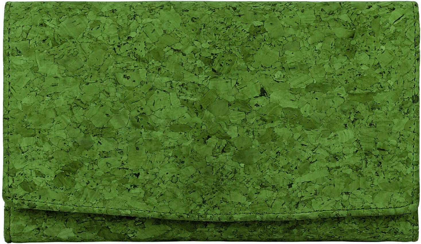 Ladies Designer Hudson & James Cork Vegan RFID Blocking Shield Card Holder Wallet Purse Multi Credit Card Women Clutch Wallet with Zip Pocket (Cork Green) - Image 4