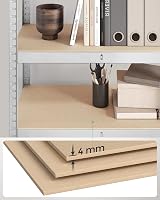 SONGMICS 4-Tier Steel Shelving Unit 520 kg Load 40 x 80 x 160 cm Silver view 8