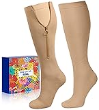 Lalapapa Zipper Compression Socks for Women Men