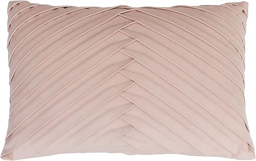Amazon Com Thro By Marlo Lorenz Velvet Pillow 14x20 Square Rose
