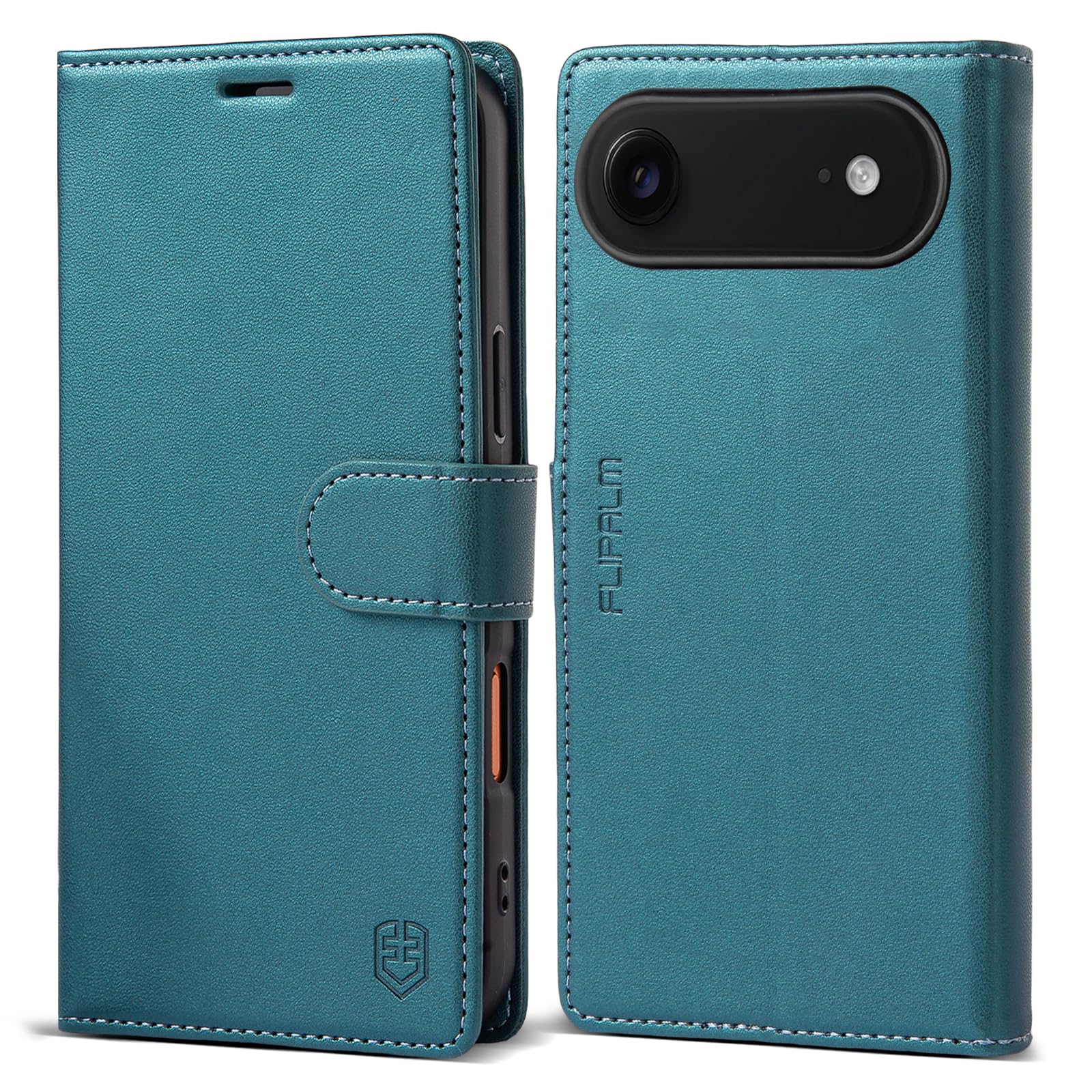 Wallet Case for iPhone 17 Air with Credit Card Holder,PU Leather Folio Flip Kickstand Protective Shockproof Cover for Apple 17Air Phone Case (Green, for iPhone 17 Air - 6.5'')