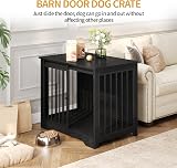 Hzuaneri Dog Crate Furniture 81 cm Double Door Barn Door Anti-Chew Black view 4