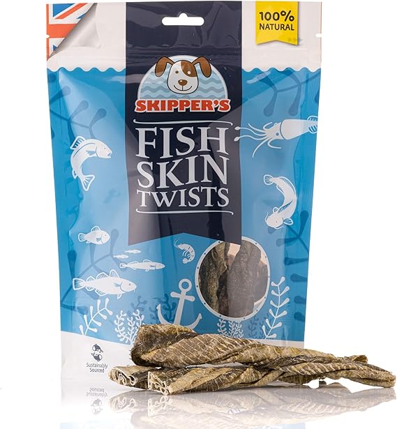 SKIPPER'S Fish Skin Twists 250gm Handmade & Gently AirDried