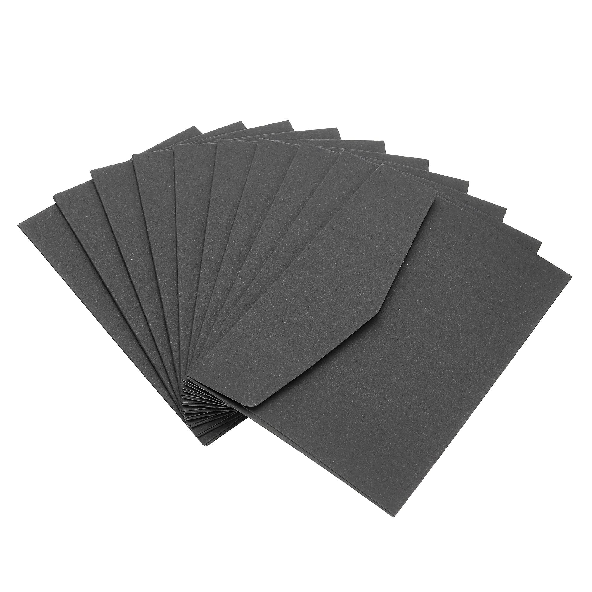 PATIKIL Invitations Envelopes, 10 Pack Colorful Blank Cards for Birthdays Wedding, Black