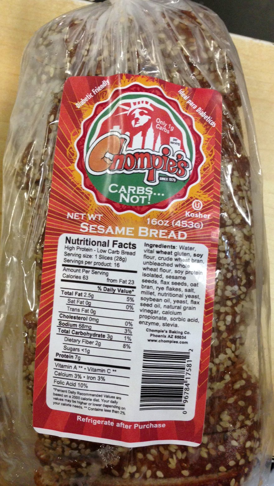 Chompies Cinnamon Raisin Low Carb Bread Two Loaves