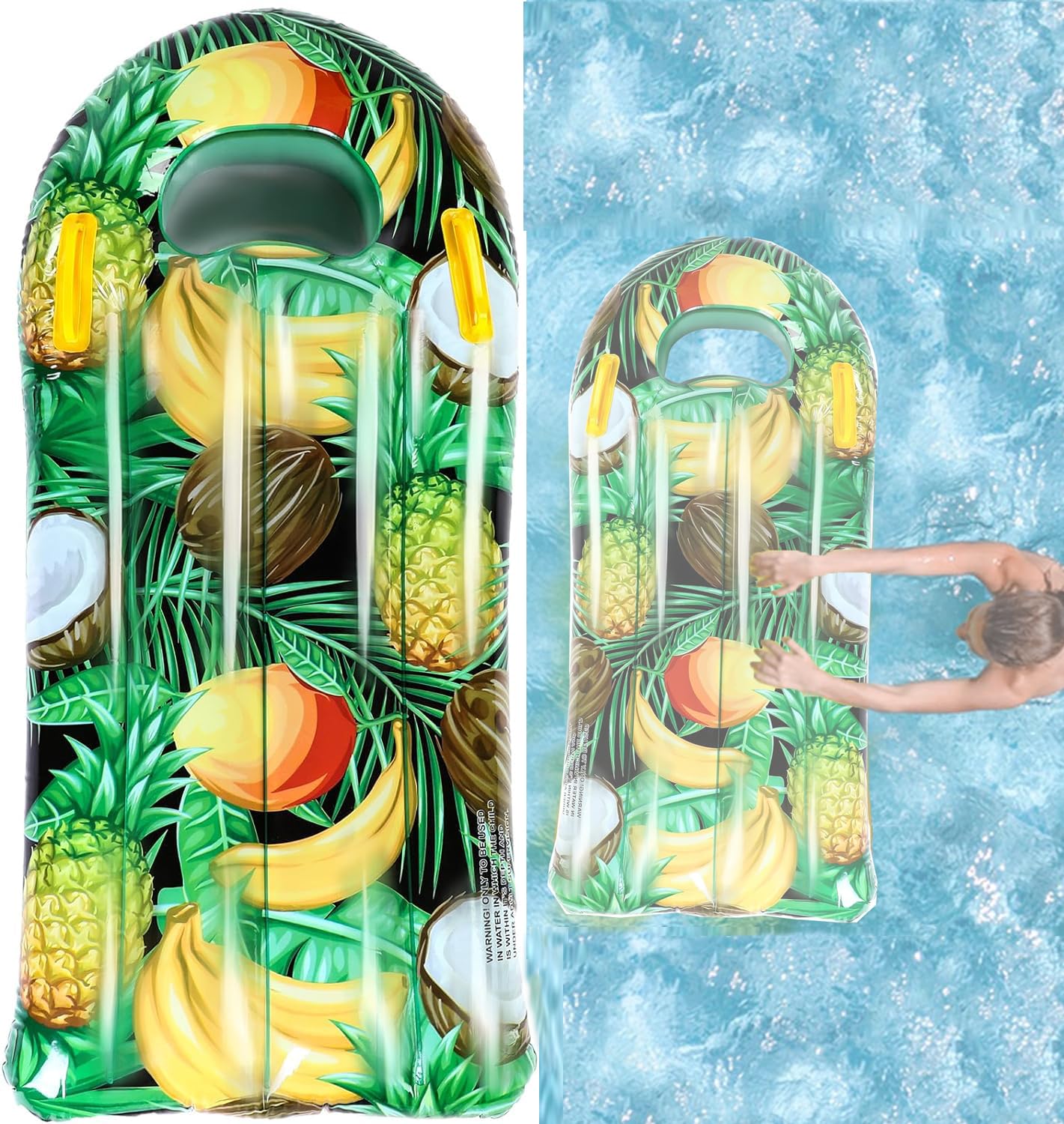 Inflatable Pool Floats Lounger, Hawaii Fruit Style Inflatable Pool Raft Float Lounge for Swimming Pool, Lake, Summer Party