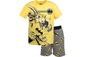 DC Comics Justice League Batman T-Shirt and French Terry Shorts Outfit Set Infant to Big Kid