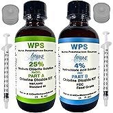 Chlorine Dioxide KIT Glass Sodium Solution 25% HCL 4% ClO2 2 Part CDS KIT 118 ml 4 oz Made in Canada | AllOne Wellness