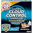 Arm & Hammer Clump & Seal Cat Litter, Cloud Control, Multi-Cat, 7 Days of Odour Control, Dust Free, Clumping Clay Litter, 6.3
