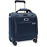 Briggs &amp; Riley Baseline Cabin Softside Spinner Carry-On, Navy | Multiple Pockets, Compact Design, Carry-On Sized for Overhead Storage, Smooth-Rolling Spinner Wheels