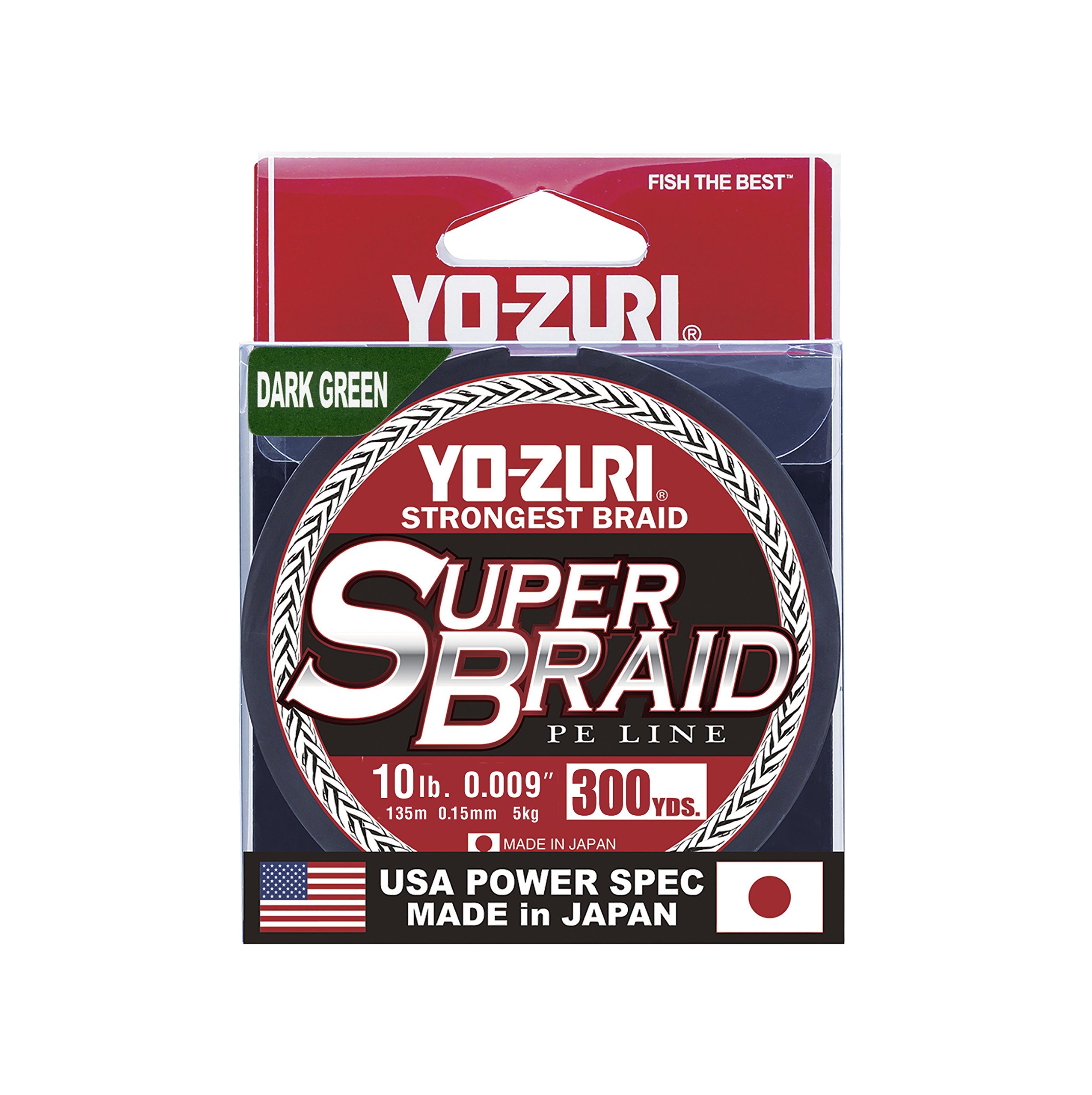 Yo-Zuri Super Braid 300 Yard Spool Dark Green 10LB — image 1