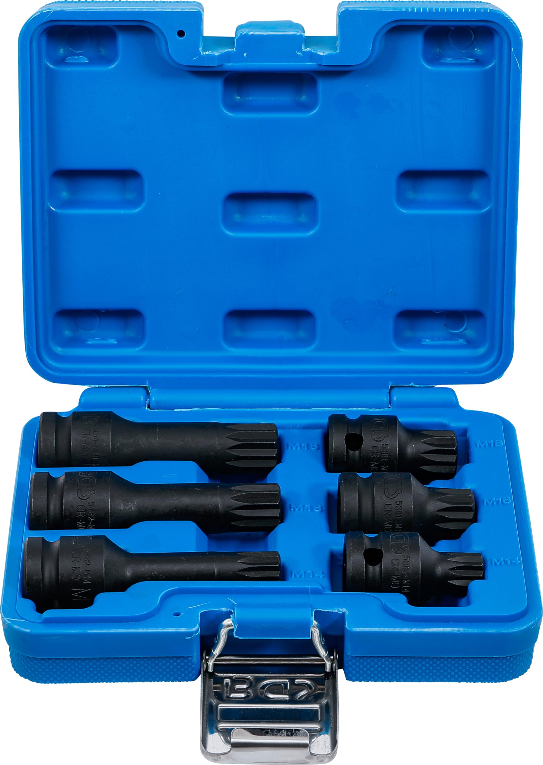 BGS 5380 | Impact Bit Socket Set | 12.5 mm (1/2") Drive | Spline (for XZN) M14 - M18 | 6 pcs.