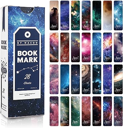 Amazon Shengo しおり ブックマーク おしゃれ しおり ブックマーカー メッセージカード 可愛い 綺麗 28枚セット 星空 しおり 文房具 オフィス用品