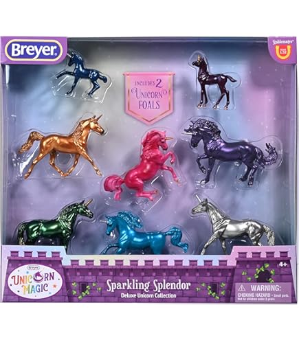 Breyer Horses Stablemates Paint & Play Glow in The Dark| 5 Piece Set | 1:32 Scale | Model #B-CR-10375