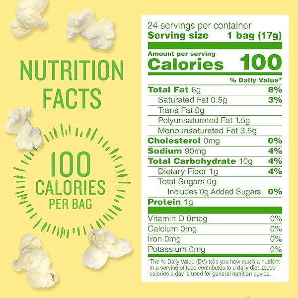 ANGIE’S BOOMCHICKAPOP SEA SALT POPCORN, NON-CANDY EASTER BASKET STUFFER, 0.6 OZ. INDIVIDUAL BAG (PACK OF 24)