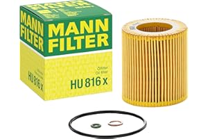Mann Filter HU 816 x Cartridge Oil Filter Replacement with Oil Drain Plug Gasket Compatible With BMW 125i (2009-2010), 128i (2008-2013), 130i (2006-2010), 135i (2008-2013), 135is (2013)
