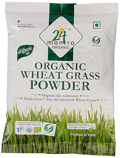 24 Mantra Organic Wheat Grass Powder, 100g