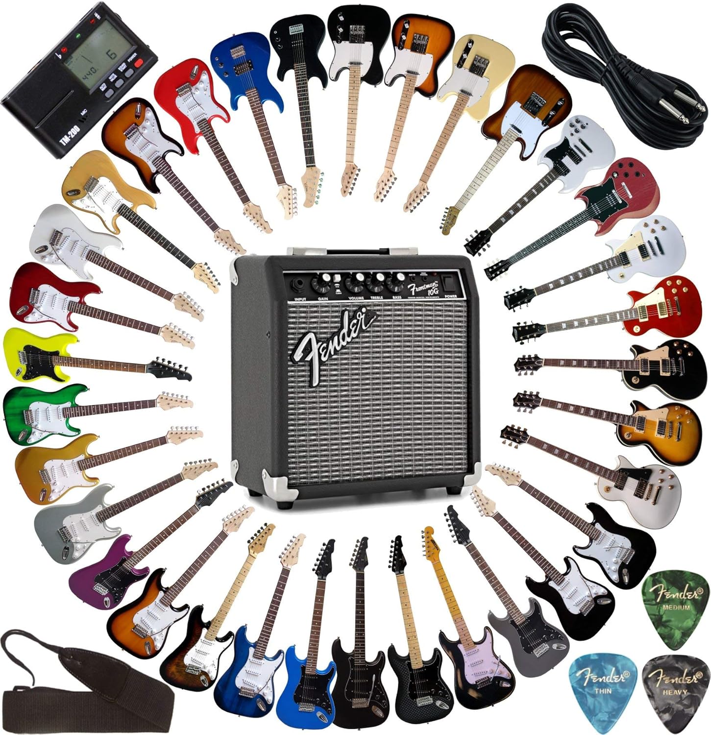 Pack Guitarra AMPLI FENDER 33 Modelos 8 Accesorios ...