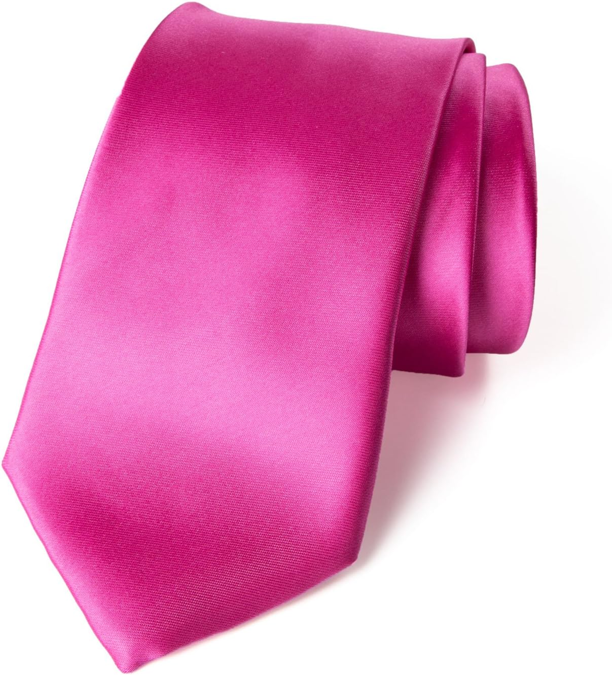 Spring Notion Men's Solid Color Satin Microfiber Tie, Regular and Skinny Width