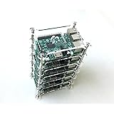 GeauxRobot Raspberry Pi 3 Model B 6-layer Dog Bone Stack Clear Case Box Enclosure also for Pi 2B B+ A+ B A …