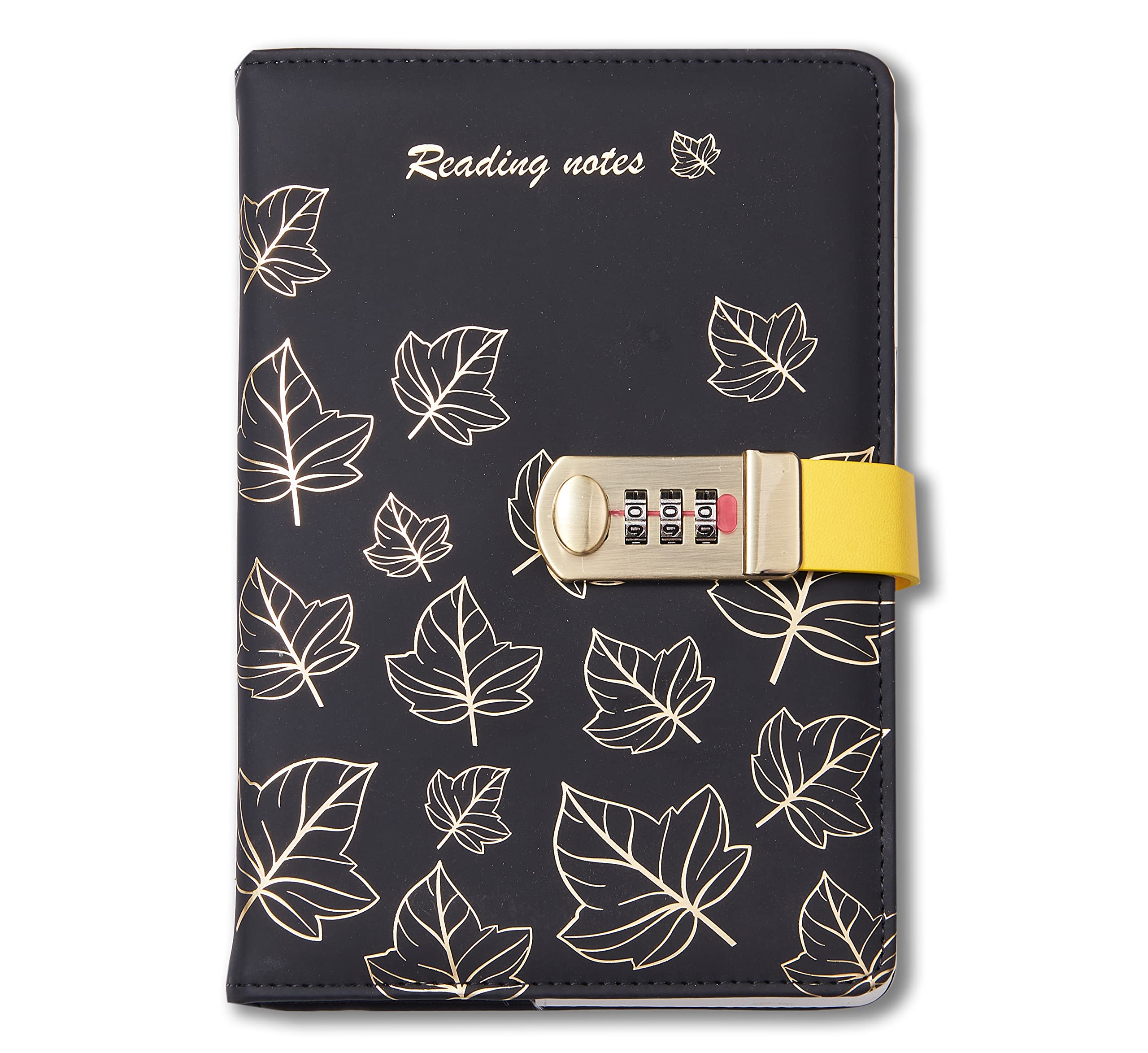 Auvier Creative Leather Diary with Combination Lock, A5 Secret Password Notebook Journal Digital Locking Diary Notepad Handbook Sketchbook Daily Planner Agenda, Travel Diary Organiser, 145x215mm