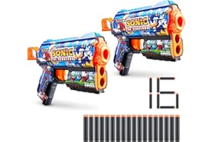 XSHOT X-Shot Skins Flux - Sonic MEGA (2 Pack + 16 Darts) by ZURU, X-Shot, Easy Reload, Air Pocket Dart Technology, Toy Foam Dart Blaster for Kids, Teens, and Adults, Frustration Free Packaging