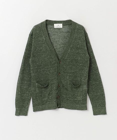 Amazon サニーレーベル カーディガン トップカラーリネンカーディガン メンズ La95 12s001 グリーン L カーディガン 通販