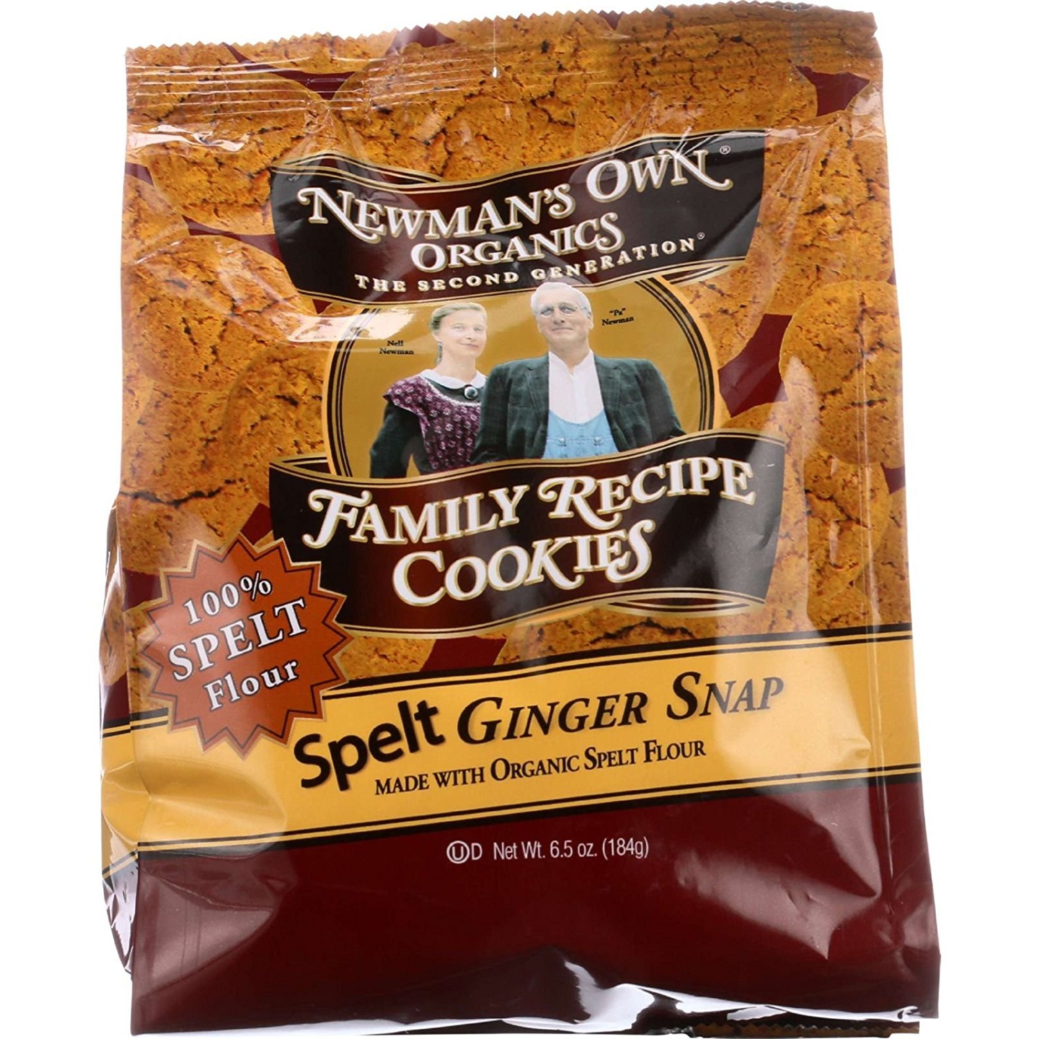 Newman's own Organic cookie spelt ginger snap (757645021302)