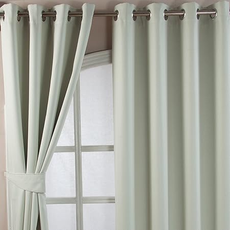 Homescapes Cream Eyelet Ring Top Blackout Thermal Curtain Pair