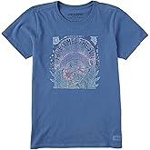 Life is Good Women's Crusher-Lite Tee Shirt, Short Sleeve Cotton Graphic T-Shirts, Here Comes The Sun Hippie