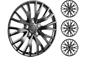 VEVOR Wheel Rim Cover Hubcaps, 16 in Diameter, Sturdy & Durable Scratch-Resistant Hubcap with Snap & Valve Nozzle Hole, Fits 