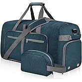 Felipe Varela Duffle Bag with Shoes Compartment and Adjustable Strap,Foldable Travel Duffel Bags for Men Women,Waterproof Duffel Bags