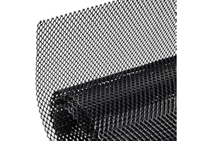 Car Grill Mesh, 40"x13" Trimmable Aluminum Alloy Automotive Grilles Mesh, Universal Black Vehicle Grill Mesh for Front Bumper