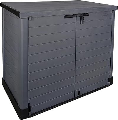 Duramax Cedargrain StoreAway 1200L Plastic Garden Storage Shed Grey