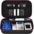 Elonbo Diabetic Supplies Travel Case, Glucose Meter Portable Storage Bag, Diabetic Care Kits Organizer Holder, Diabetic Supply Carrying Case for Glucose Meter Insulin Pen Blood Sugar Test Strips,Black