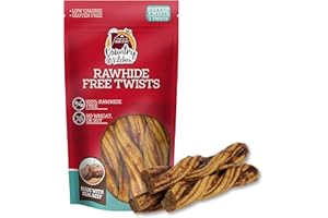 Country Kitchen Rawhide Free Twists Dog Chews, Made with Real Beef, 3 Count