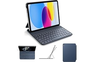 HOU Keyboard Case for iPad 10th Generation 2022/iPad 11th A16 Genration 2025 (10.9/11 inch) – Smart Cover Folio, Slim & Light